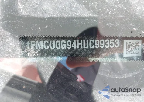 2017 Ford Escape Se z USA, uszkodzony, nr VIN 1FMCU0G94HUC99353